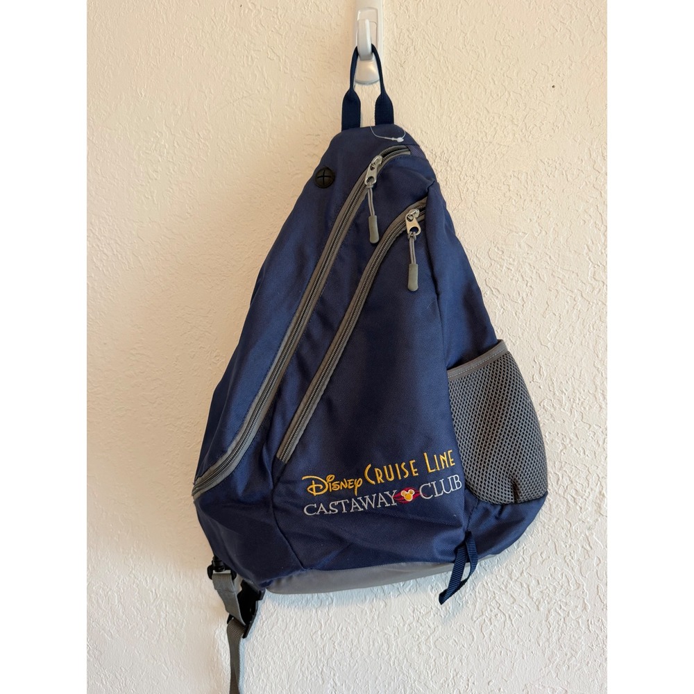 Disney Cruise Line Castaway Club Navy Blue Sling Backpack Travel Bag